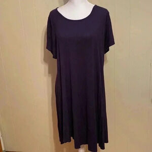 Belaroi Navy Blue 1X Short Sleeve Dress.